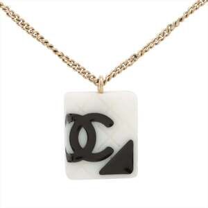 CHANEL 05C 2005 Cambon Line Coco Mark Necklace Gold